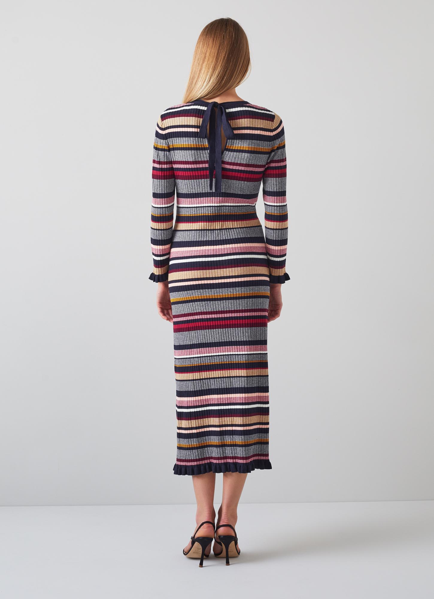 TODAYFUL silk stripe dress